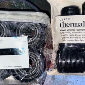 Kitsch Black Thermal Hair Rollers Set bundle of two